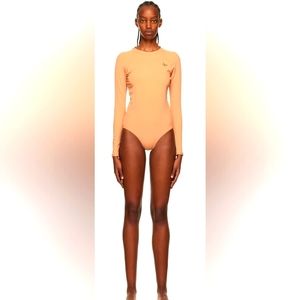 (075) NWOT ABYSSE AMA ONE PIECE SWIMSUIT - TAN - XL